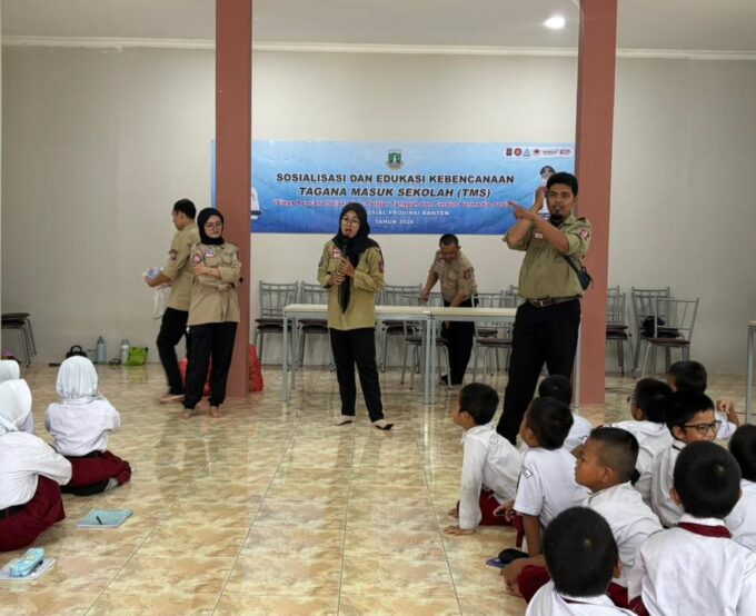Sosialisasi dan Edukasi Kebencanaan Tagana Masuk Sekolah di SRT 37 Serang