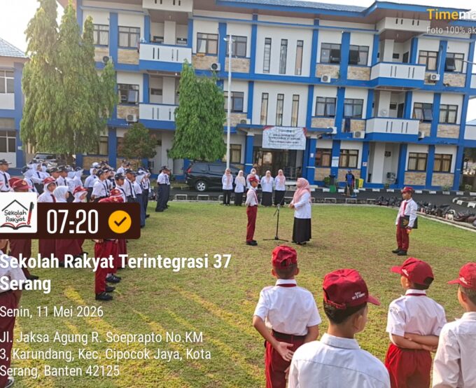 Apel Pagi Siswa Siswi Sekolah Rakyat 37 Serang