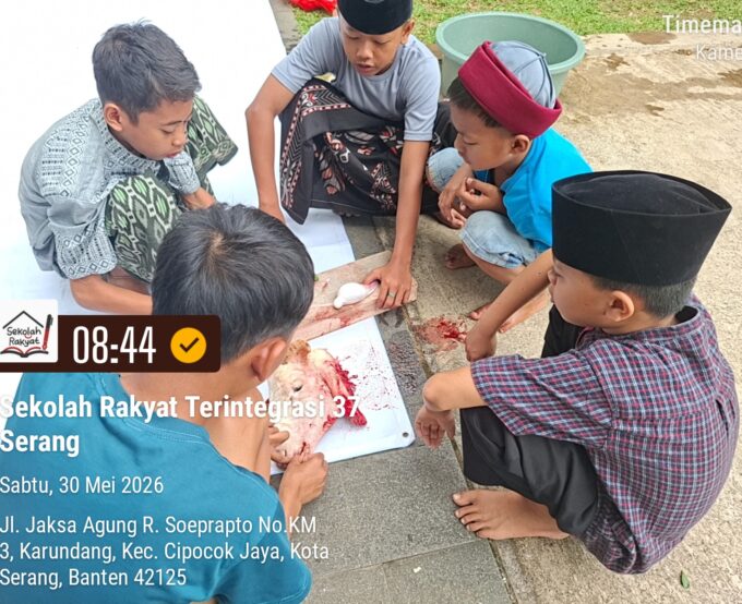 Siswa Sekolah Rakyat Terintegrasi 37 Serang Rayakan Idul Adha Melalui Edukasi Kurban