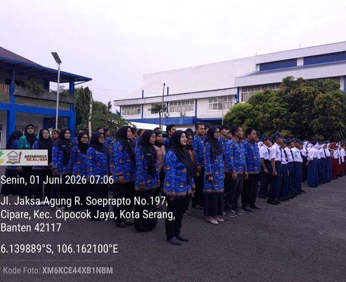 Sekolah Rakyat Terintegrasi 37 Serang bersama BBPVP Serang melaksanakan upacara dalam rangka memperingati Hari Lahir Pancasila yang jatuh pada 1 Juni 2026